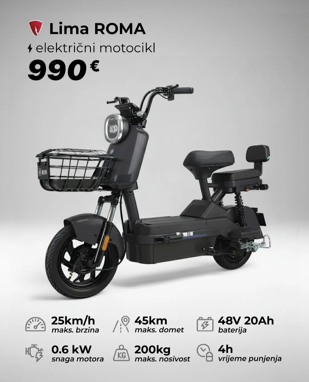 Elektricni motocikl  Lima